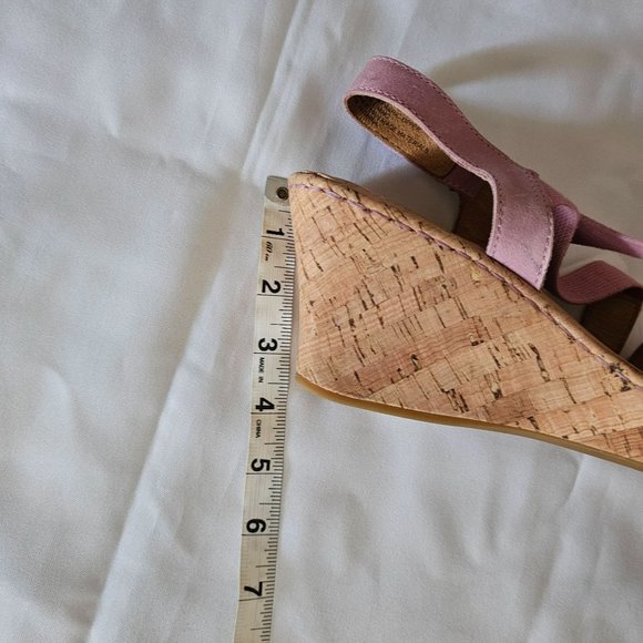 BORN Women's HYURO Strappy Cork Wedge Sandals, Pink Size 11M - Picture 11 of 11